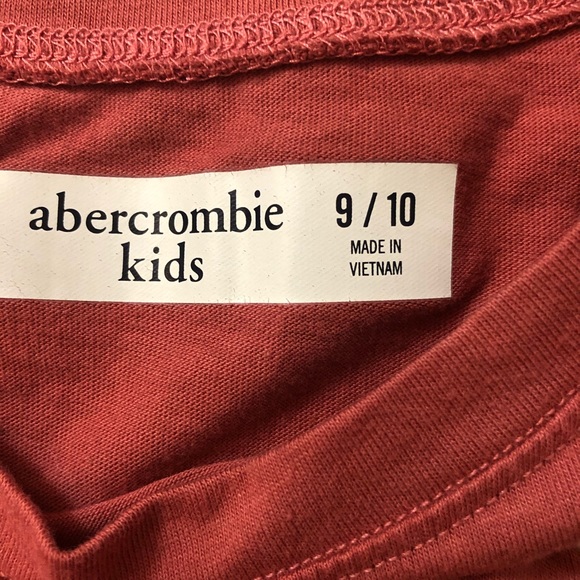 Coral Abercrombie kids shirt with tie - Picture 2 of 3